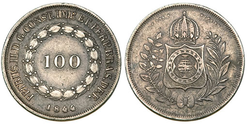 Rare Brazilian 100 Reis Coin