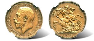 South African bronze 1928 pattern sovereign