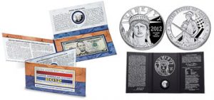 Coin and Currency Set and 2012-W Platinum Eagle