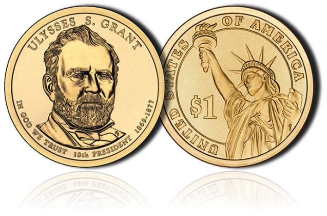 ulysses s grant dollar coin value
