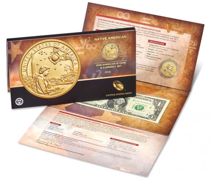 2019 Native American 2019 Native American $1 Coin and Currency Set ...