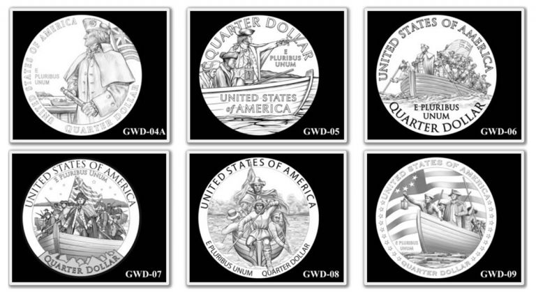 George Washington Crossing the Delaware River Quarter Designs | CoinNews