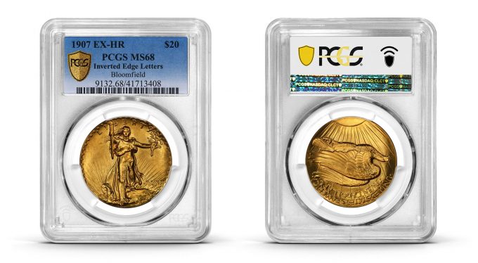 1907 UHR $20 PCGS MS68