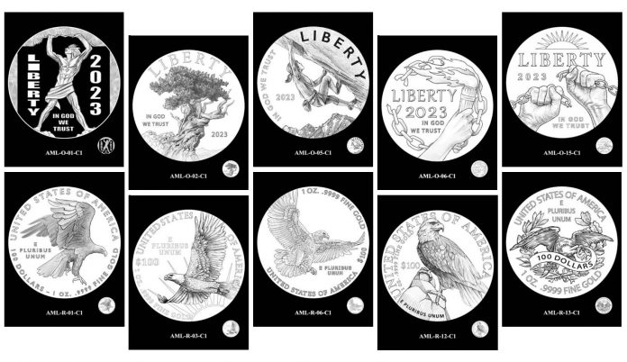 2023 American Liberty Gold Coin and Silver Medal Candidate Designs ...