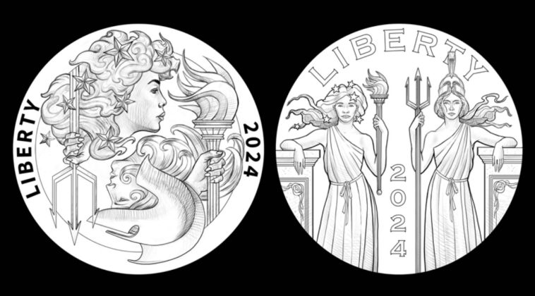 CoinNews   Two Obverse Liberty And Britannia Gold Coin And Silver Medal Designs 758x420 