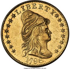 1796 Capped Bust Right Quarter Eagle, MS63+