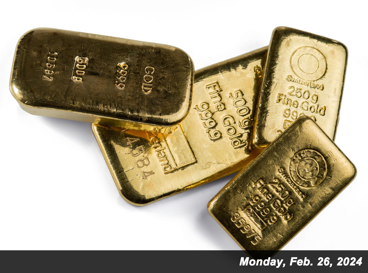 Gold, Silver and Other Precious Metals Fall on Monday, Feb. 26