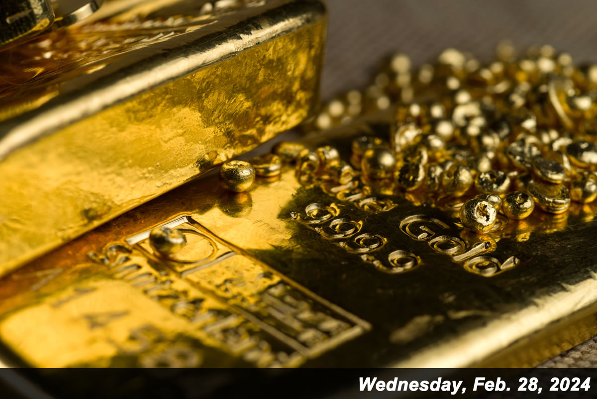 Gold Prices Slip Slightly on Wednesday, Feb. 28