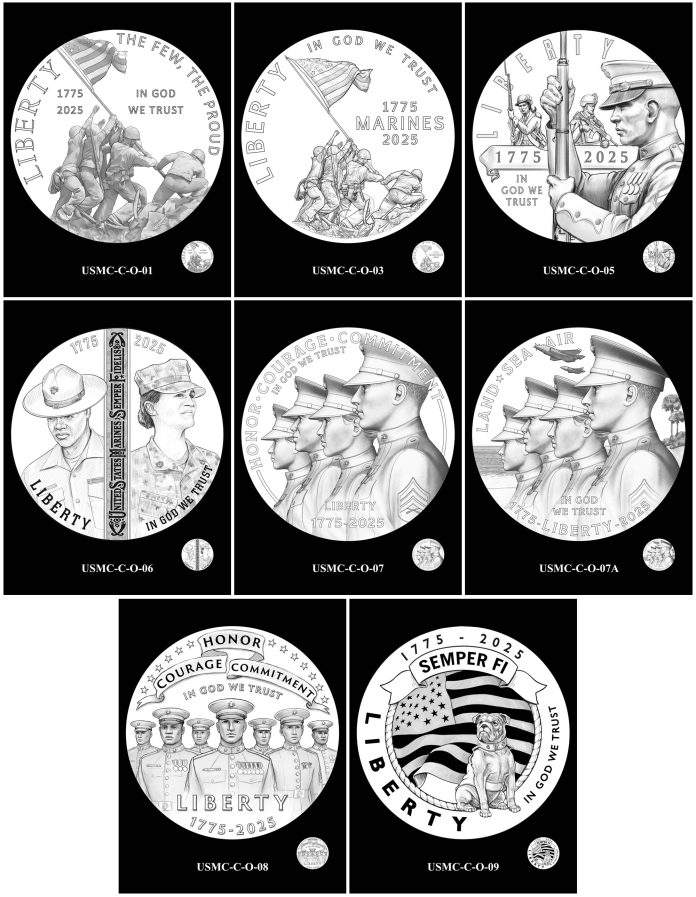 2025 Marine Corps 250th Anniversary Coin Designs