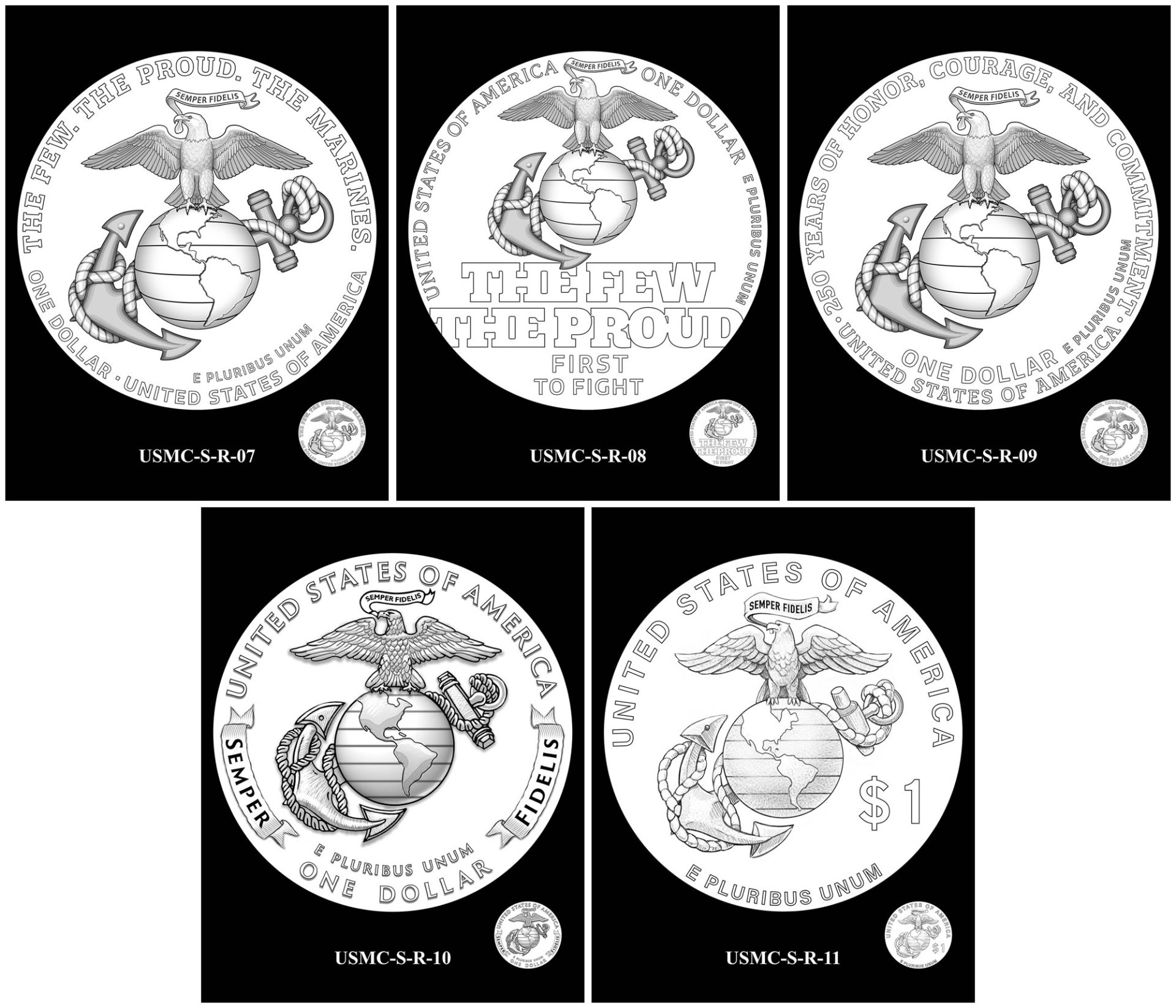 2025 Marine Corps 250th Anniversary Coin Designs