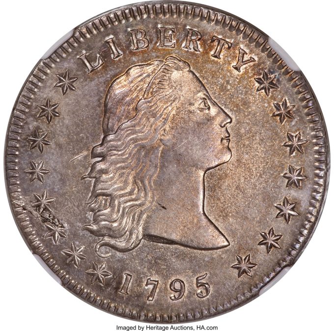 1795 Flowing Hair Silver Dollar, MS63