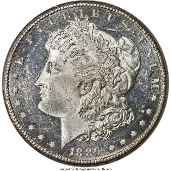 1889-CC Morgan Dollar, MS64 Deep Prooflike