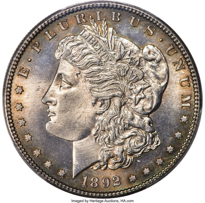 1892-S Morgan Dollar, MS64+