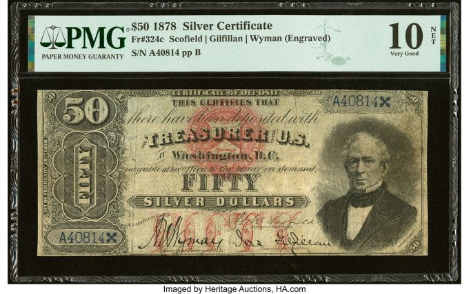 Fr. 324c $50 1878 Silver Certificate