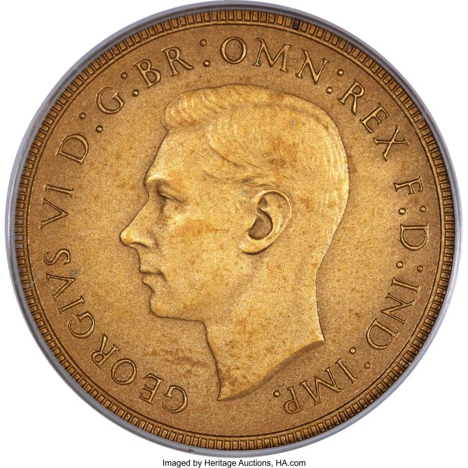 George VI gold Matte Proof 1/2 Sovereign 1937 PR64 PCGS