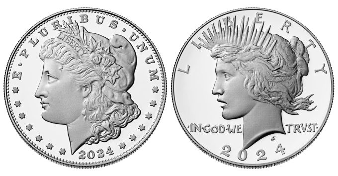 2024 proof Morgan and Peace silver dollars