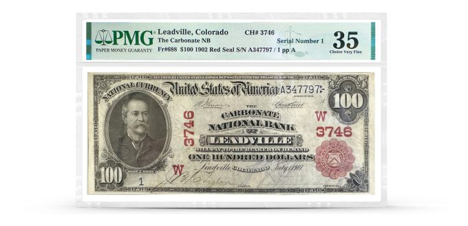 Leadville, Coronado Red Seal #1 National Banknote