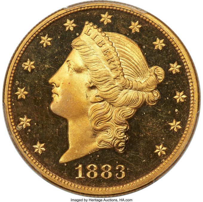 1883 Liberty Double Eagle, PR65 Deep Cameo