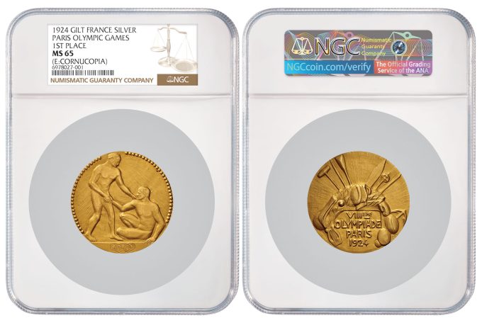 NGC certifies rare 1924 Olympic first place medal