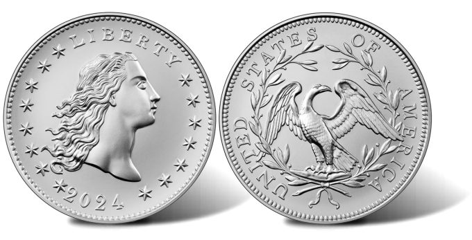 Images of the US Mint’s 2024 Flowing Hair Silver Medal Revealed