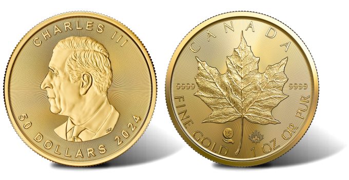 2024 $50 Gold Maple Leaf Single Mine Bullion Coin