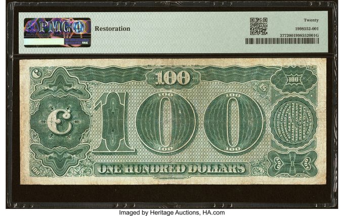 Fr. 377 $100 1890 Treasury Note PMG Very Fine 20