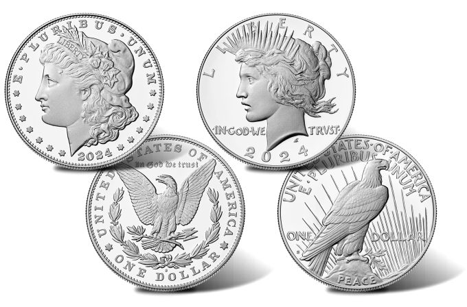 Images 2024-S Proof Morgan and Peace Silver Dollars