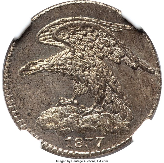 1837 Feuchtwanger Three Cent Token, Low-118, MS65