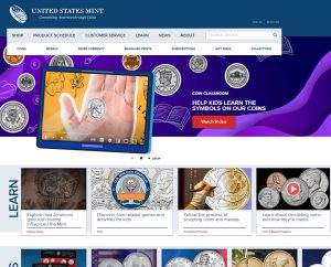 Screen shot of U.S. Mint website Oct. 29