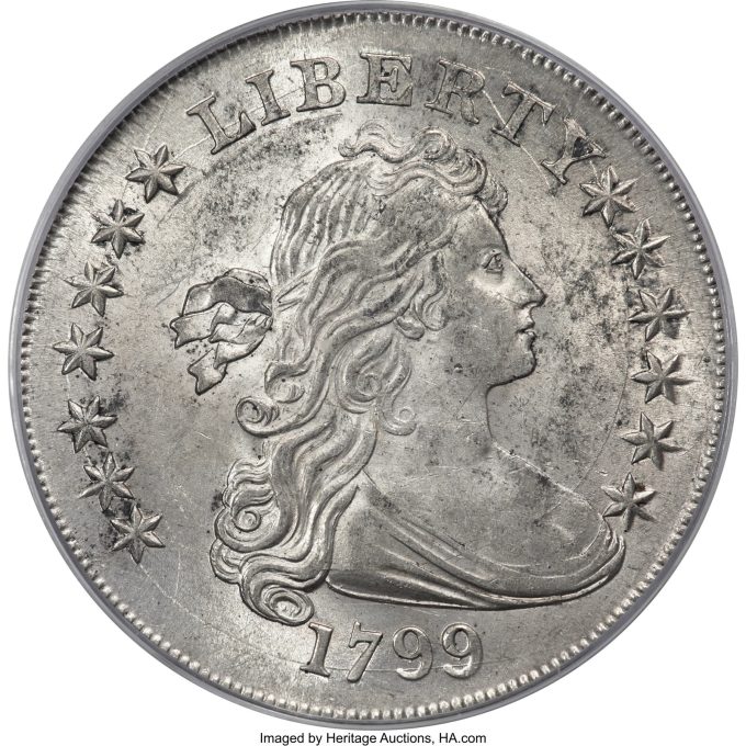 1799 Irregular Date Dollar, MS62 PCGS