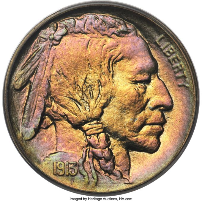 1913 Type One Buffalo Nickel, PR68