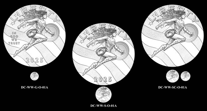 2025 Wonder Woman Comic Art Coin and Medal Obverse Candidate Designs 01A