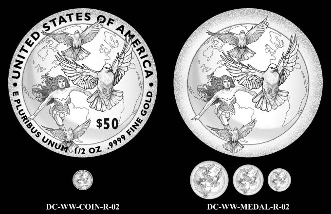 2025 Wonder Woman Comic Art Coin and Medal Reverse Candidate Designs 02