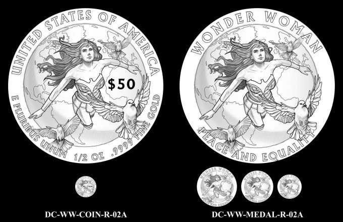 2025 Wonder Woman Comic Art Coin and Medal Reverse Candidate Designs 02A