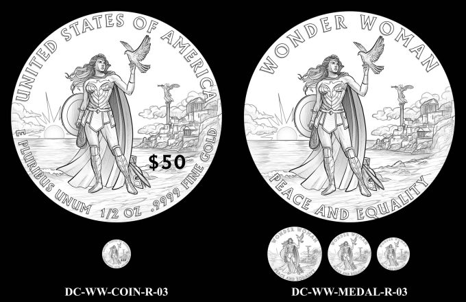 2025 Wonder Woman Comic Art Coin and Medal Reverse Candidate Designs 03