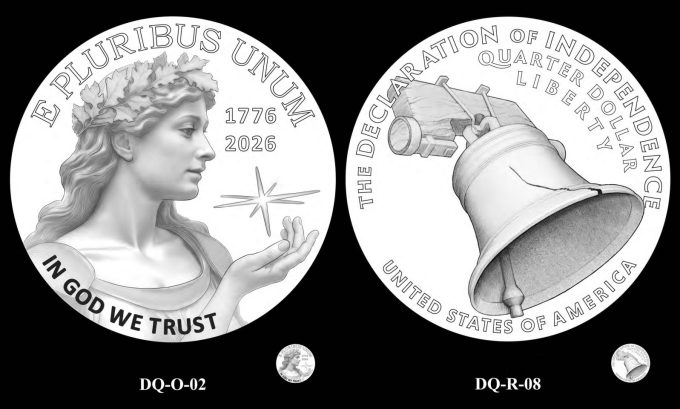 Recommended Designs 2026 Semiquincentennial Declaration of Independence Quarter