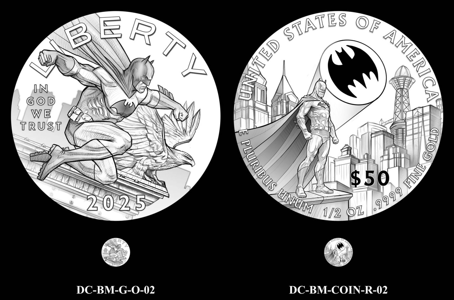 U.S. Mint 2025 Batman Coin and Medal Designs Recommended