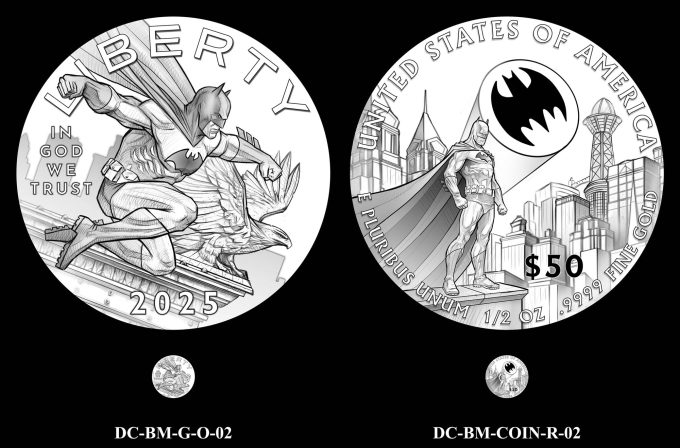 Recommended Designs for 2025 $50 Batman Gold Coin