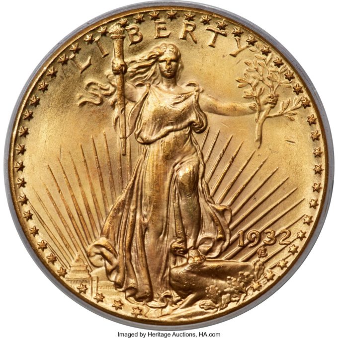 1932 Saint-Gaudens Twenty, MS64_PCGS_CAC