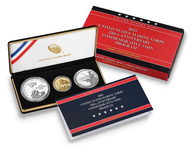 2025 U.S. Marine Corps 250th Anniversary Three-Coin Proof Set