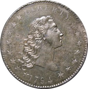 PCGS SP66 1794 Flowing Hair dollar