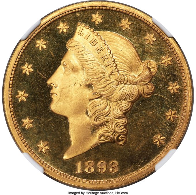 1893 Liberty Twenty, PR64star Ultra Cameo