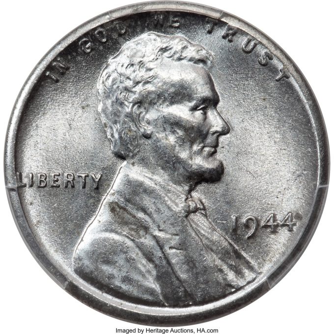 1944 Zinc-Coated Steel Cent, MS64