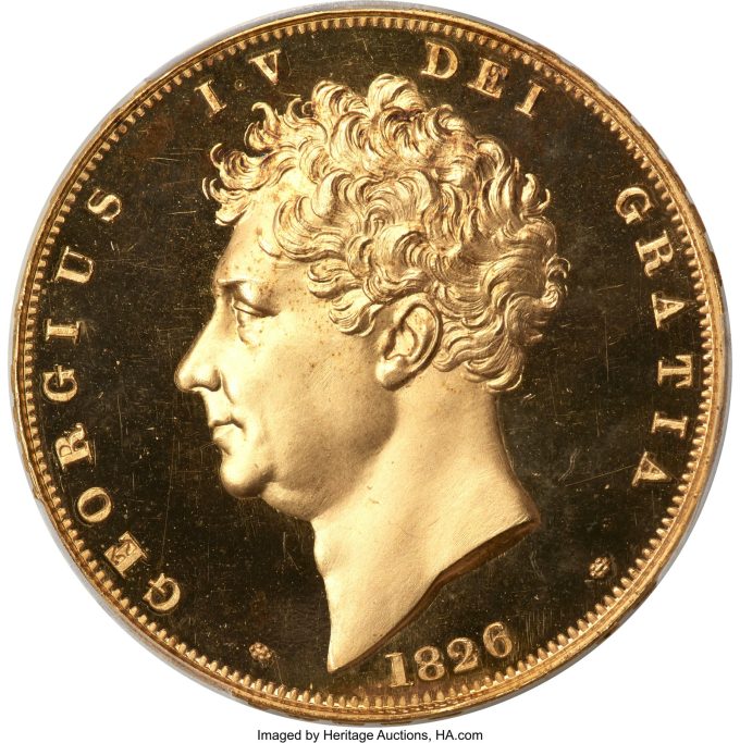 George IV gold Proof 5 Pounds 1826 PR65 Deep Cameo PCGS