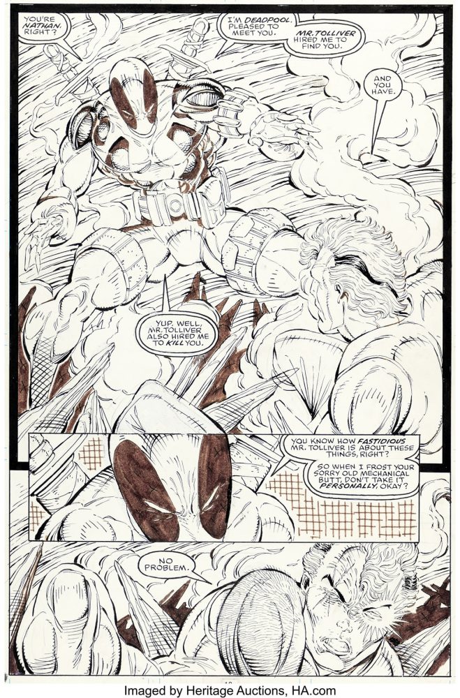 Rob Liefeld's page from New Mutants No. 98