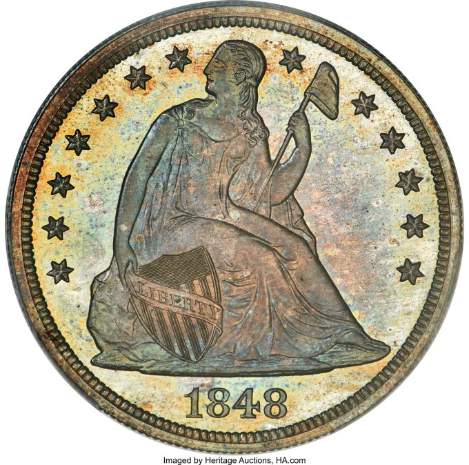 1848 Seated Dollar