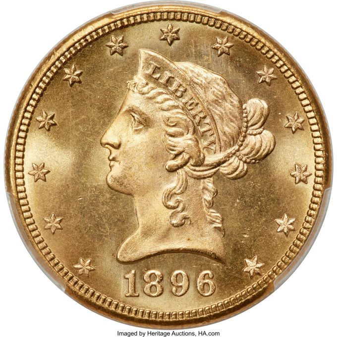 1896-S Liberty Eagle, MS67 CAC